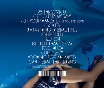 kylie minogue album cover. Kylie Minogue#39;s back cover for