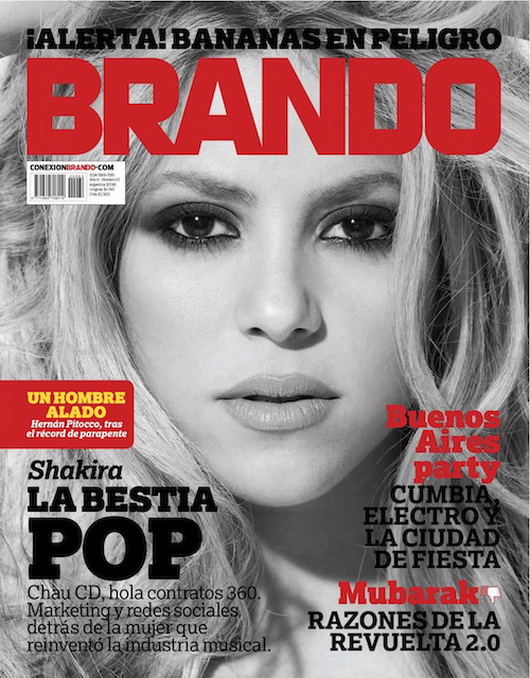 magazine covers 2011. Shakira covers Brando magazine
