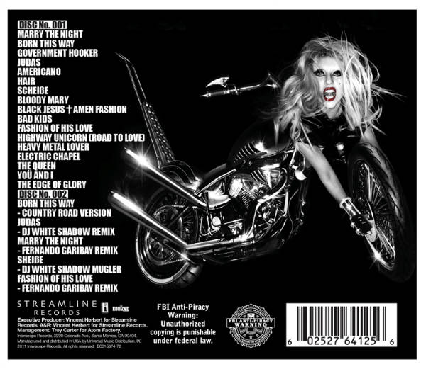lady gaga born this way album tracklist. Lady Gaga#39;s Born This Way.